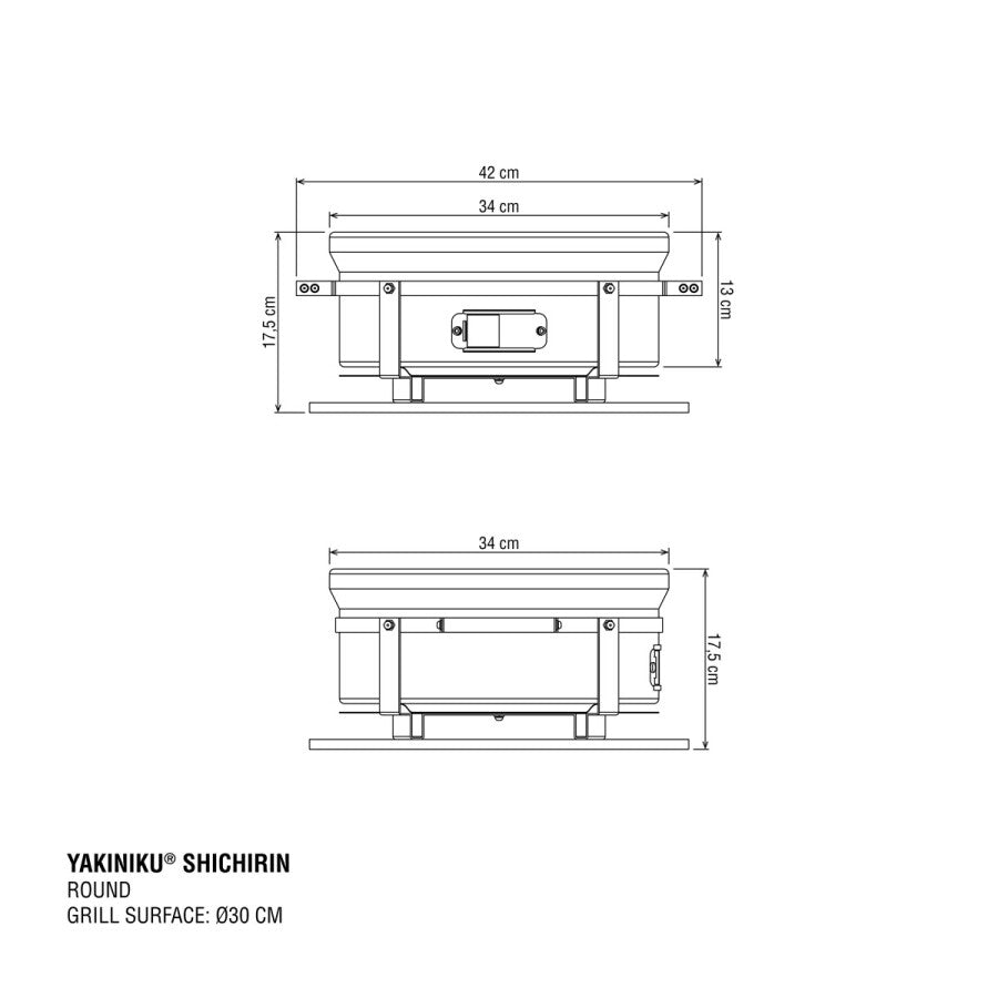 YAKINIKU® MEDIUM Shichirin Rund | Teppanyaki & Hibachi Grill