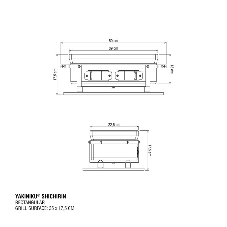 YAKINIKU® MEDIUM Shichirin Rectangular | Konro & Yakitori Grill